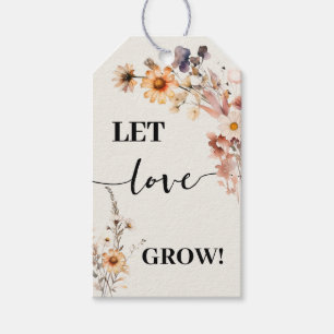 Let Love Grow Plant Gift Autumn Wildflowers Gift Tags