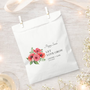 Let Love Grow Poppy Seed Wedding Favour Bags