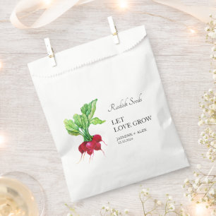 Let Love Grow Radish Seed Wedding Favour Bag