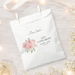 Let Love Grow Rose Seed Wedding Favour Bags