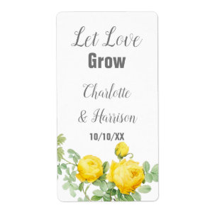 Let Love Grow Seed Packet Wedding Favour label