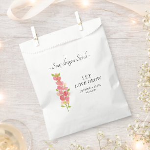 Let Love Grow Snapdragon Seed Wedding Favour Bags
