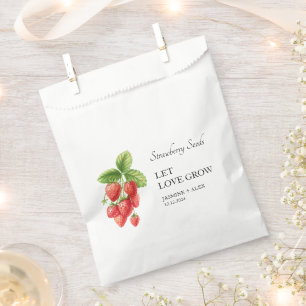 Let Love Grow   Strawberry Seed Wedding Favour Bag