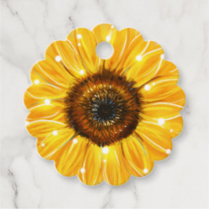 Let Love Grow Sunflower Template Rustic Wedding Favour Tags