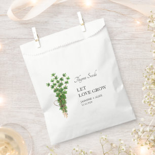 Let Love Grow   Thyme Seed Wedding Favour Bag