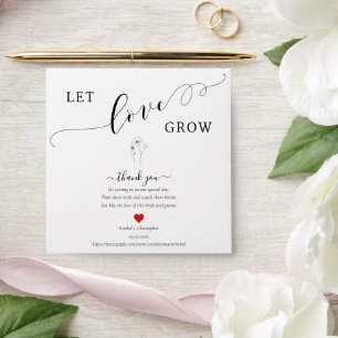 Let Love Grow Wedding Favours Gift Seed Packet Envelope