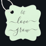 Let Love Grow Wedding Gift Tag, Favour Tag<br><div class="desc">These are the perfect little gift tags for your wedding welcome bags or favours. You can customise front and back text,  as well as change the colours.</div>