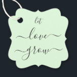 Let Love Grow Wedding Gift Tag, Favour Tag<br><div class="desc">These are the perfect little gift tags for your wedding welcome bags or favours. You can customise front and back text,  as well as change the colours.</div>