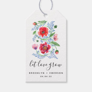 Let Love Grow Wedding Seed Packet Favour Gift Tags