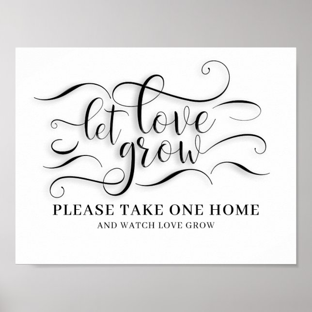 Let Love Grow Wedding Sign (Front)
