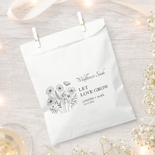 Let Love Grow Wildflower Seed Wedding Favour Bags