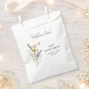 Let Love Grow Wildflower Seed Wedding Favour Favour Bags