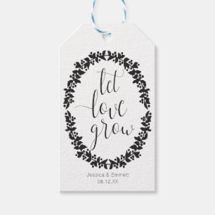 Let Love Grow Wreath Favour Tag