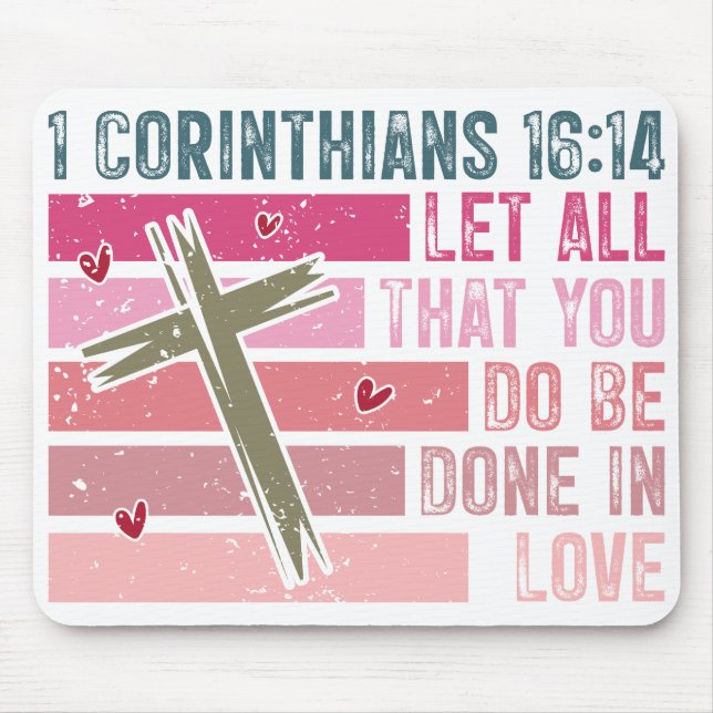 Let Love Lead Scripture Mouse Pad (Front)