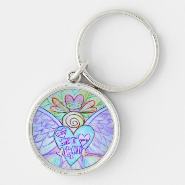Let Love Let God Guardian Angel Keychain (Front)