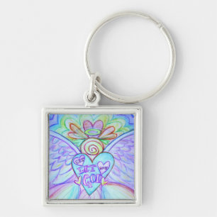 Let Love Let God Guardian Angel Keychain