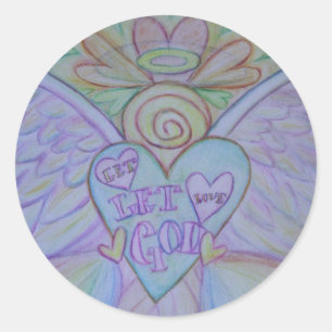 Let Love, Let God Guaridan Angel Custom Stickers