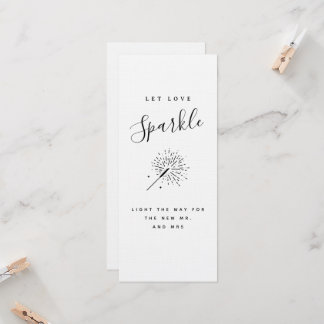 Let Love Sparkle Modern Minimalist Wedding  Invitation