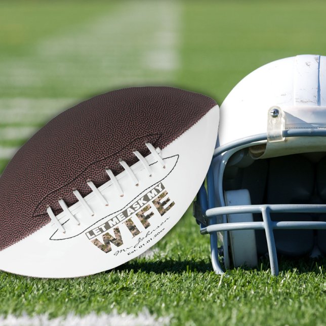 Let me ask my wife funny personalised football (Creator Uploaded)