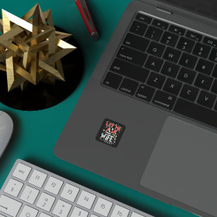 Let me Ask my Wife. Marriage Humor Square Sticker