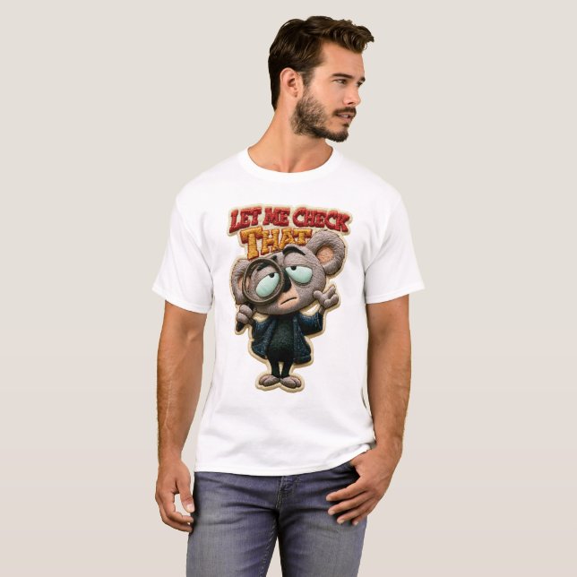 Let Me Check That Funny Koala Embroidered Patch T-Shirt (Front Full)