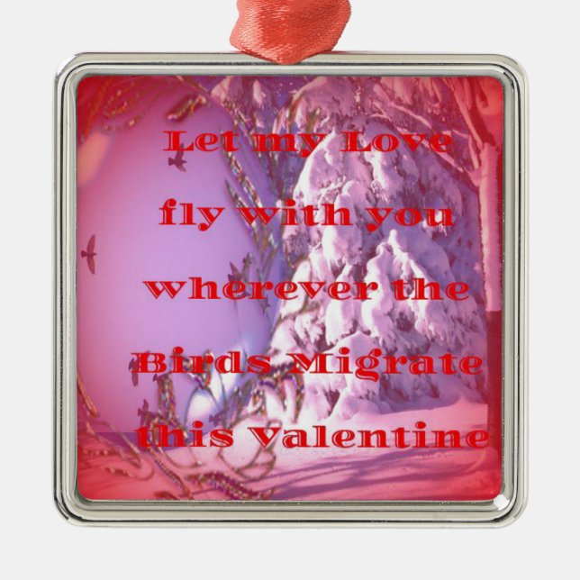 Let me fly with you to valentine.png metal tree decoration (Front)