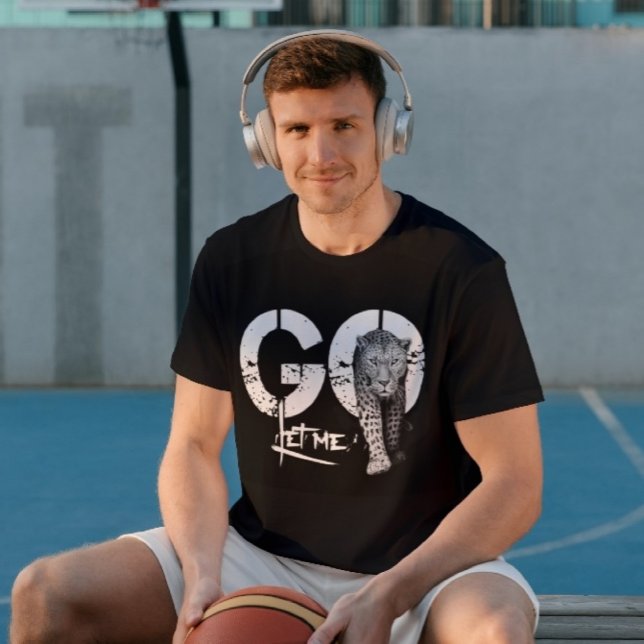 Let me GO Leopard black modern T-Shirt (Creator Uploaded)