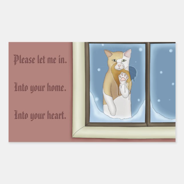 Let Me Into Your Heart Rectangular Sticker (Front)