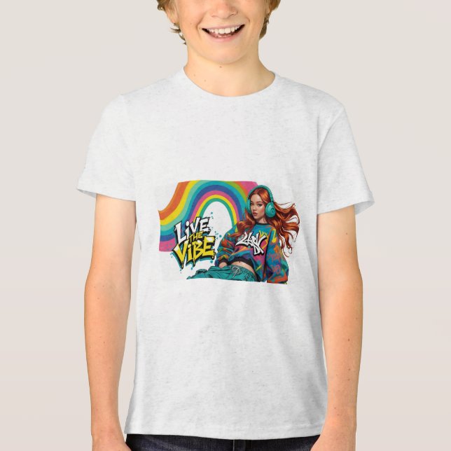 Let me Live the Vibe  Tri-Blend Shirt (Front)