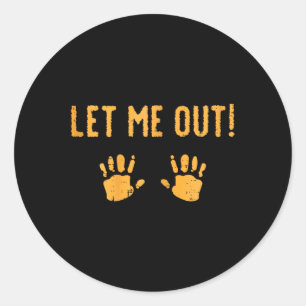 Let Me Out Baby Costume Halloween Classic Round Sticker