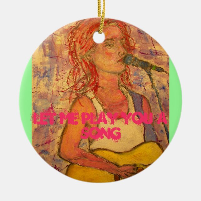 let me play you a song ceramic tree decoration (Front)