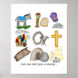 Let Me Tell You A Story He Is Risen Jesus Easter C Poster