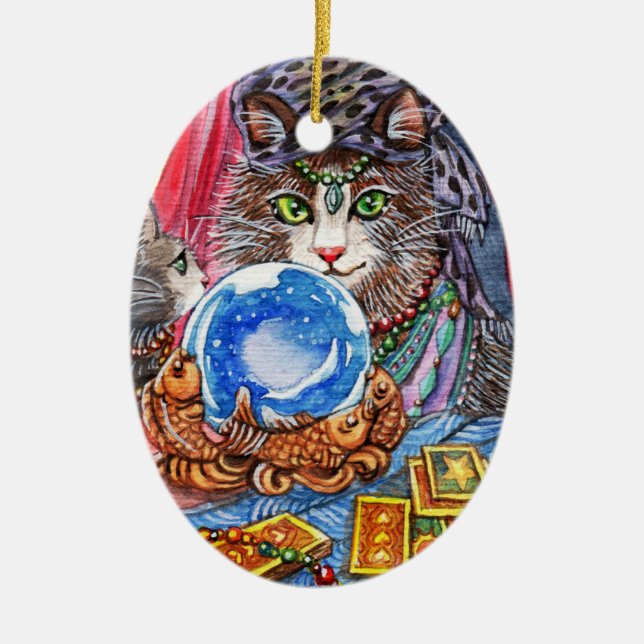 Let Me Tell Your Fortune Ceramic Tree Decoration (Front)