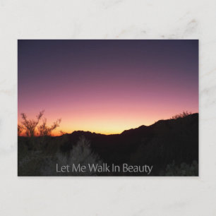 Let Me Walk In Beauty Postcard