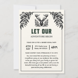 Let Our Adventure Begin Baby Shower Invitation