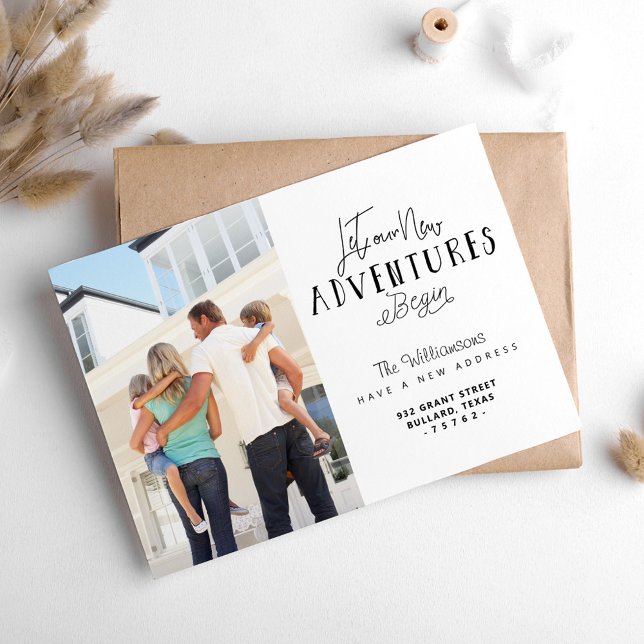 Let Our New Adventures Begin We're Moving Photo Announcement (Let Our New Adventures Begin We're Moving Photo Announcement)