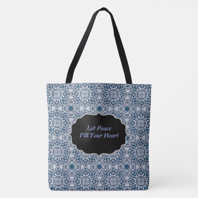Let Peace Fill Your Heart Tote Bag (Front)