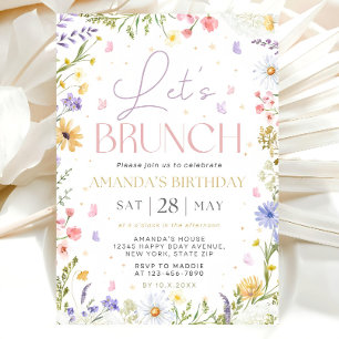 Let’s Brunch Invitation Template, Wildflower Birth