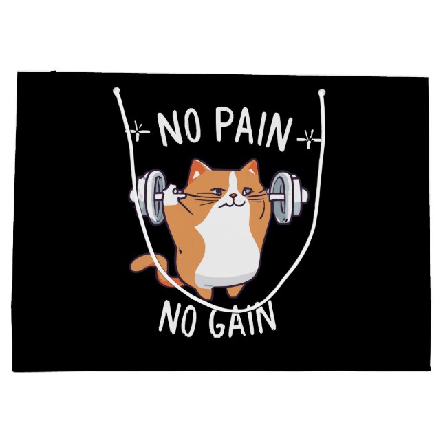 Let s Build Some Muscle! Gym Time! Large Gift Bag (Back)