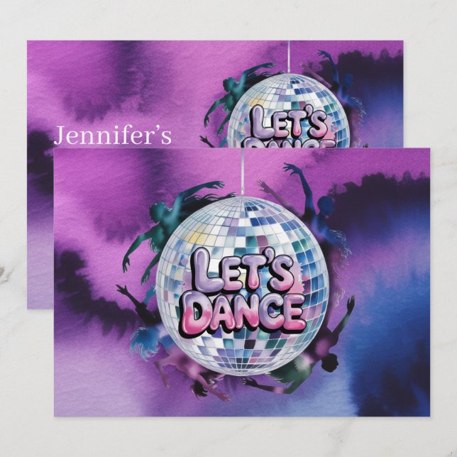 Let’s Dance Birthday Party Bash Invitation (Front/Back)