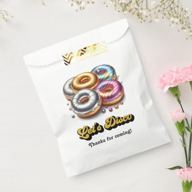 Let’s Disco Metallic Doughnut Birthday Party Favour Bags (Sealed)