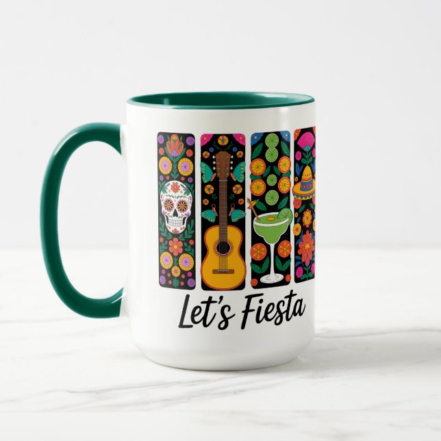 Let’s Fiesta Cinco De Mayo Mug – Colorful Mexican (Left)