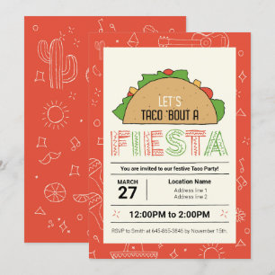 Let’s Fiesta! Editable Taco Party Invitations