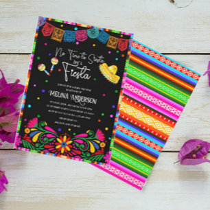Let`s Fiesta watercolor baby shower Invitation