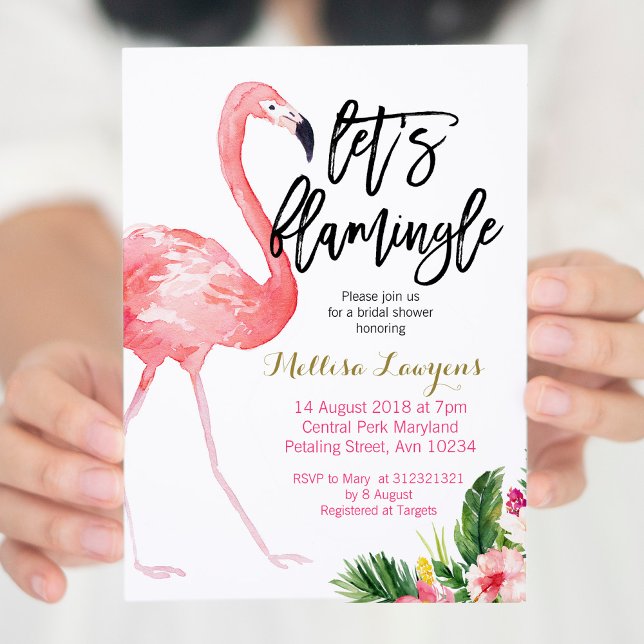 Let’s Flamingle Bridal Shower Invitation (Creator Uploaded)