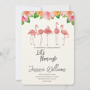 Let’s Flamingle! Tropical Bridal Shower Bash Invitation