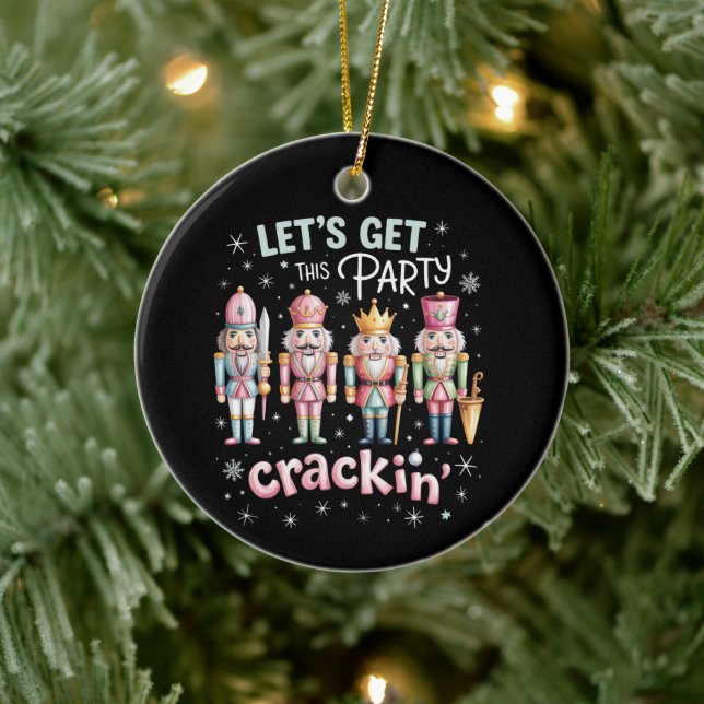 Let’s Get Crackin’ Christmas Party Nutcracker Xmas Ceramic Tree Decoration (Tree)