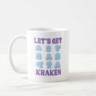Let’s Get Kraken Cute Pastel Kawaii Octopus Coffee Mug
