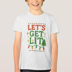 Let’s Get Lit Christmas Party Shirt • Retro Xmas L