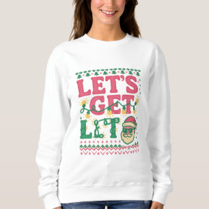 Let’s Get Lit Christmas Shirt • Funny Ugly Sweater